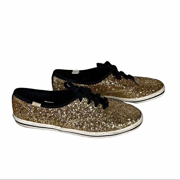 Keds Shoes Kate Spadekeds Gold Sparkly Sneakers Poshmark